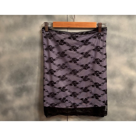 Sugar Thrillz Royal Portrait Lace Mini Skirt - Picture 2 of 3